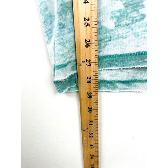 Free People Camo Tee Loose Knit Teal Combo Small M - Picture 10 of 11